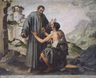 Fray Ginepero and the Poor Man by Bartolomé Esteban Murillo